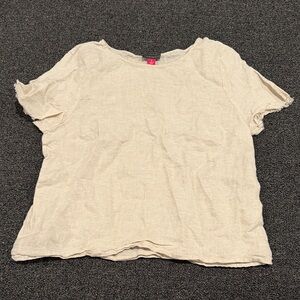 Vince Camuto Cream Short Sleeve Top